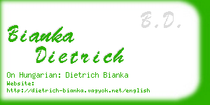 bianka dietrich business card